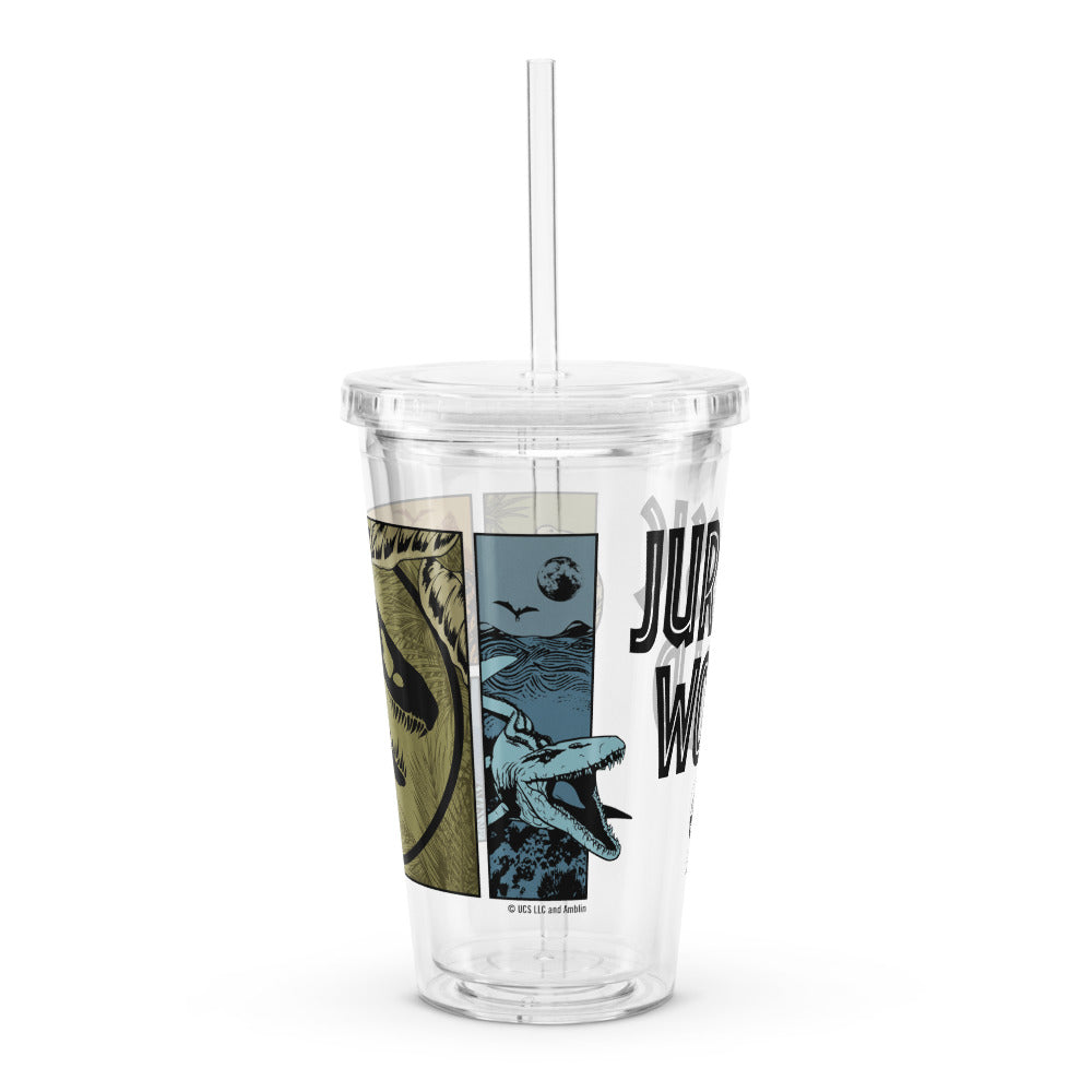 Jurassic World Clear Plastic Tumbler