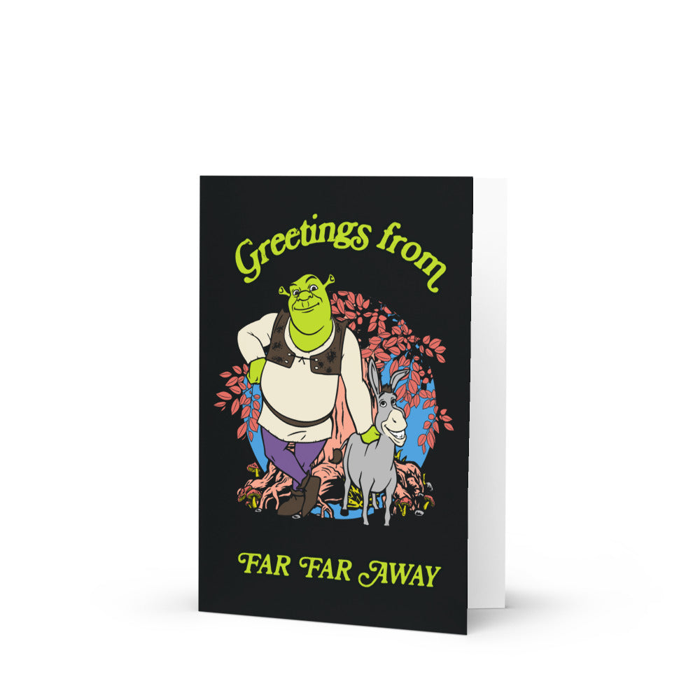 Shrek Greetings From Far Far Away Greeting Card