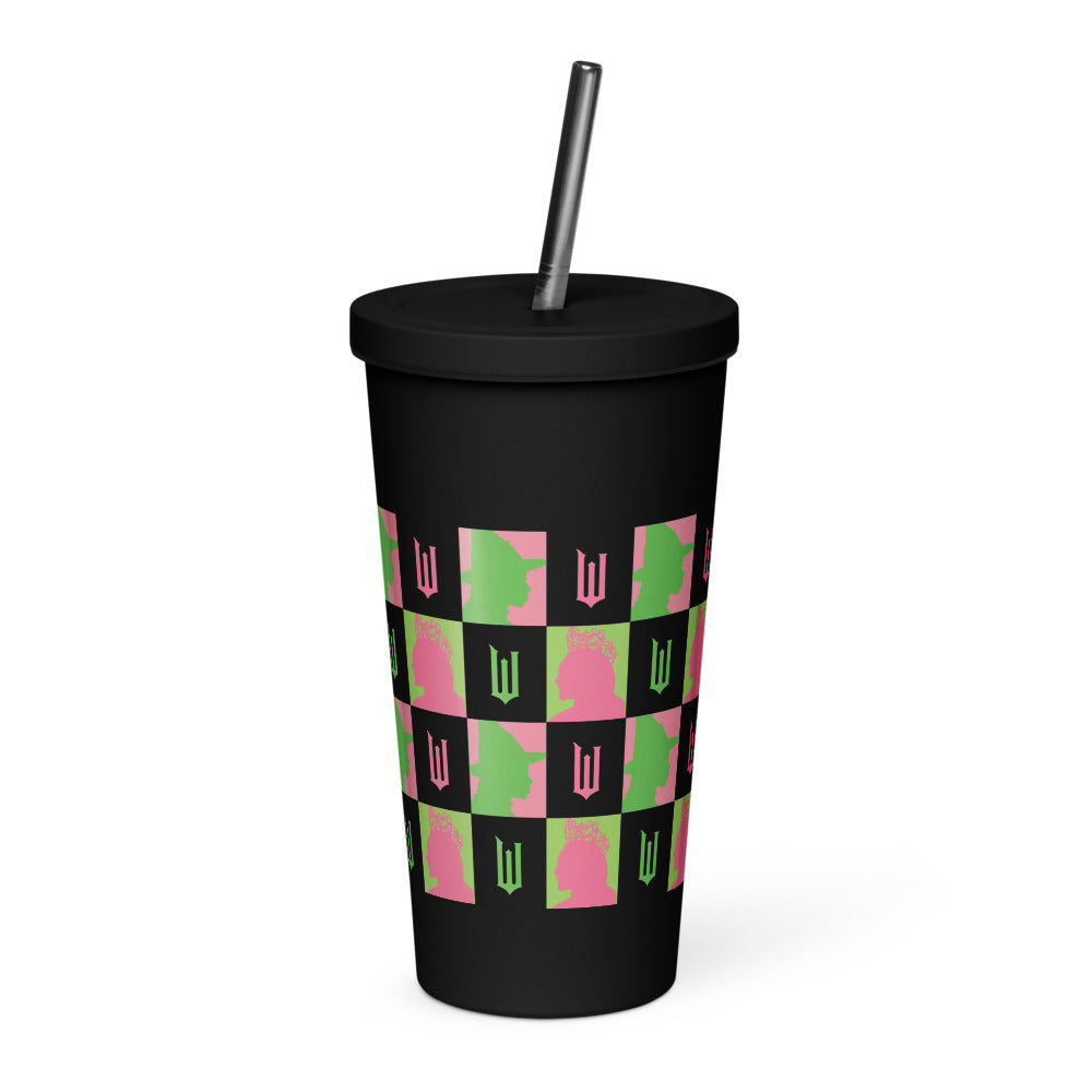 Wicked Elphaba & Glinda Check Insulated Tumbler