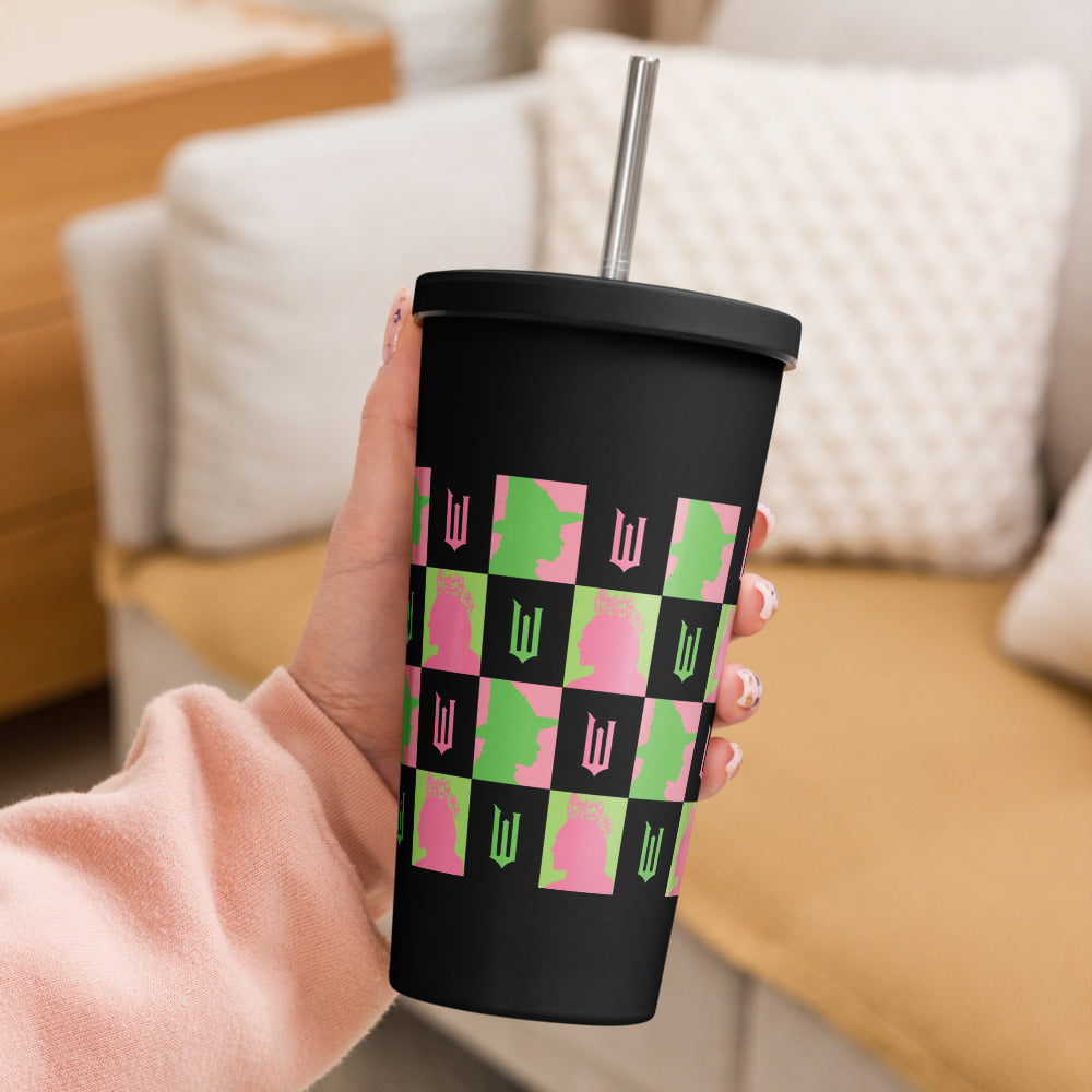 Wicked Elphaba & Glinda Check Insulated Tumbler