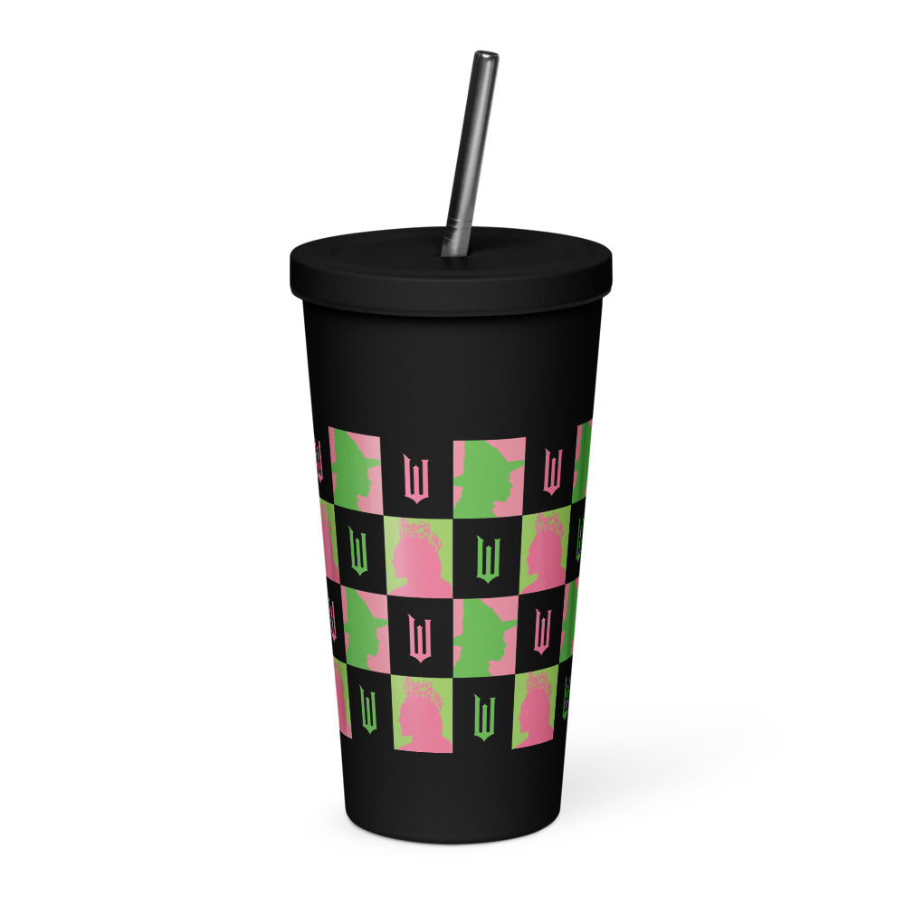 Wicked Elphaba & Glinda Check Insulated Tumbler