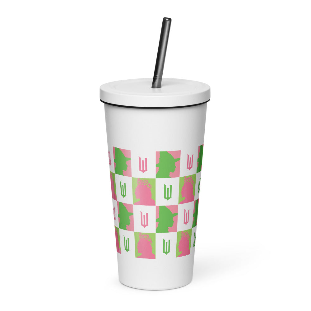 Wicked Elphaba & Glinda Check Insulated Tumbler