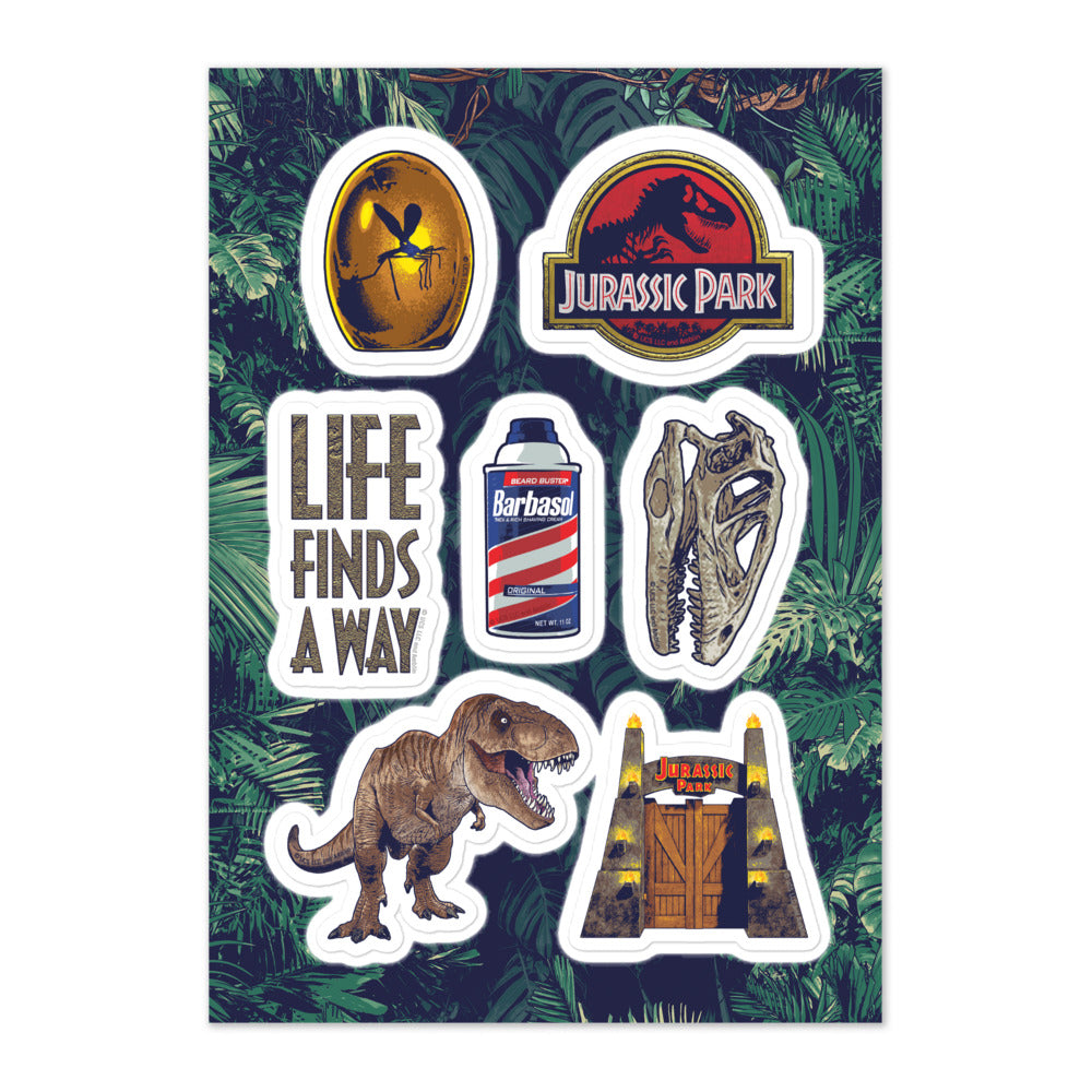 Jurassic Park Icons Sticker Sheet