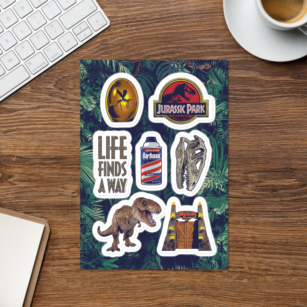 Jurassic Park Icons Sticker Sheet