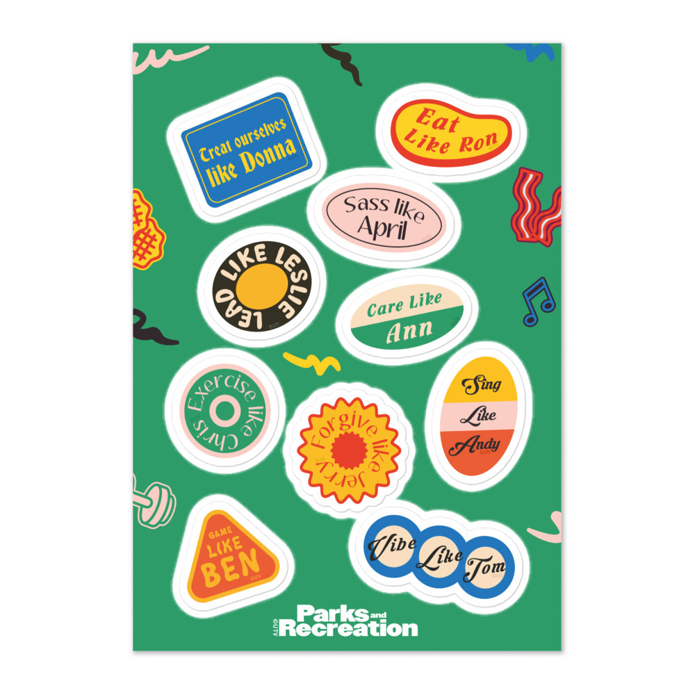 Parks and Recreation Character Sticker Sheet