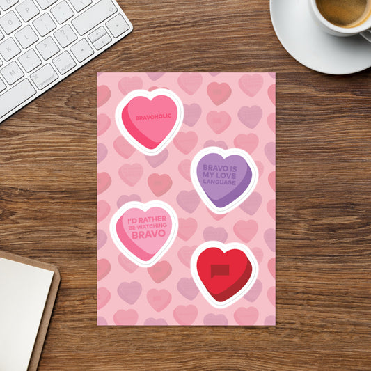 Bravo Conversation Hearts Sticker Sheet