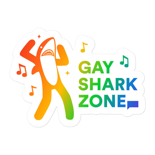 Bravo Gay Shark Kiss Cut Sticker