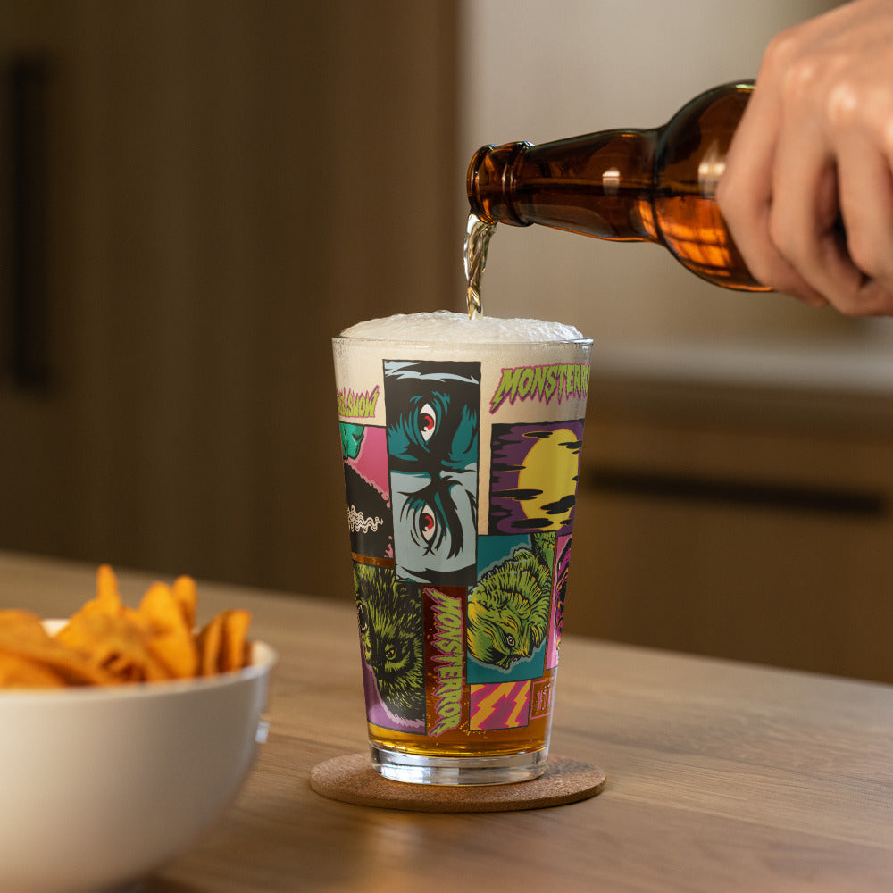 Universal Monsters Comic Book Pint Glass