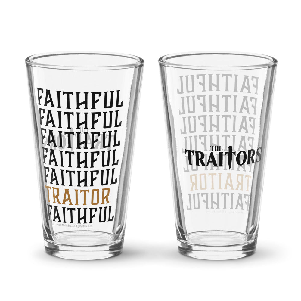 The Traitors Faithful Faithful Traitor Shaker Pint Glass