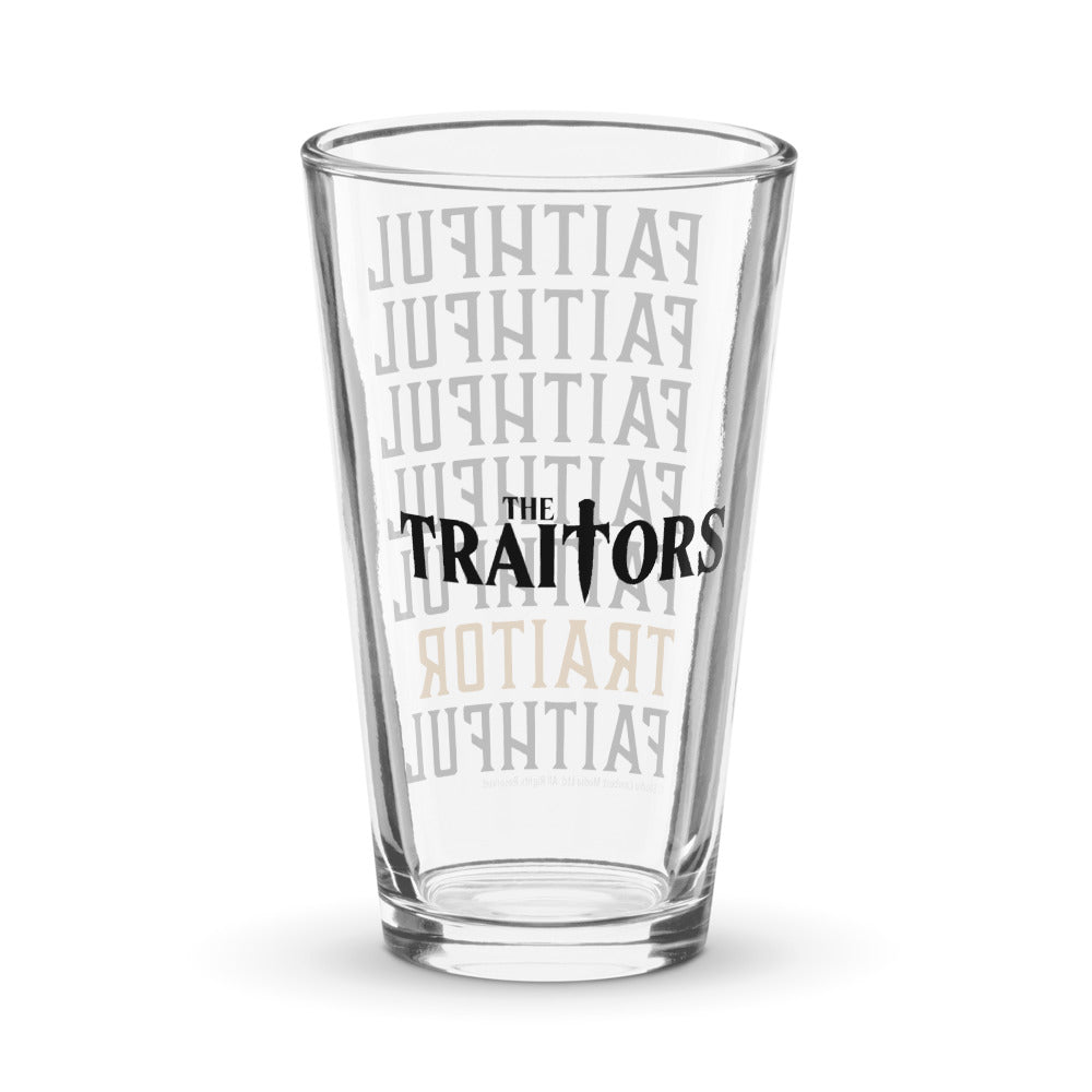 The Traitors Faithful Faithful Traitor Shaker Pint Glass