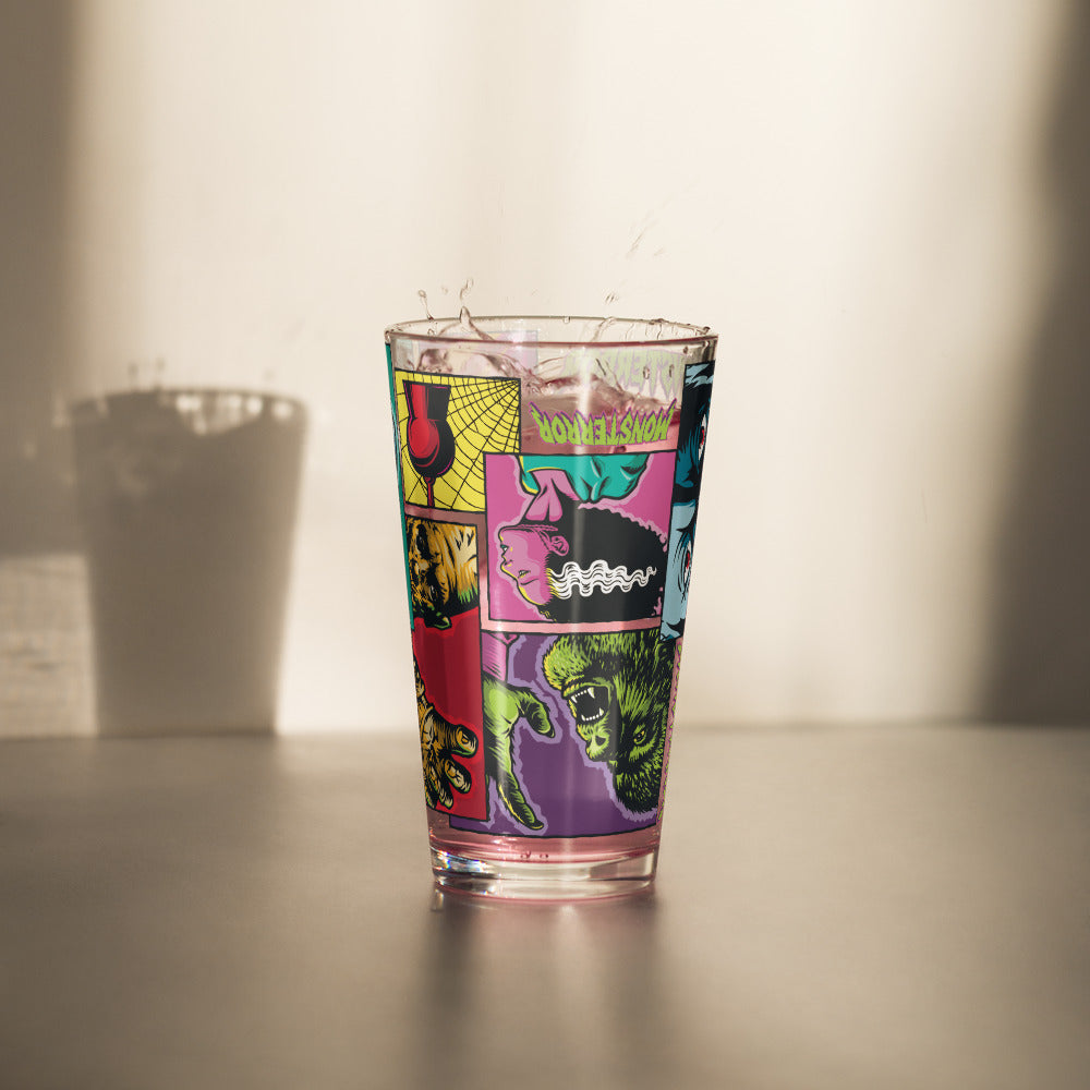 Universal Monsters Comic Book Pint Glass