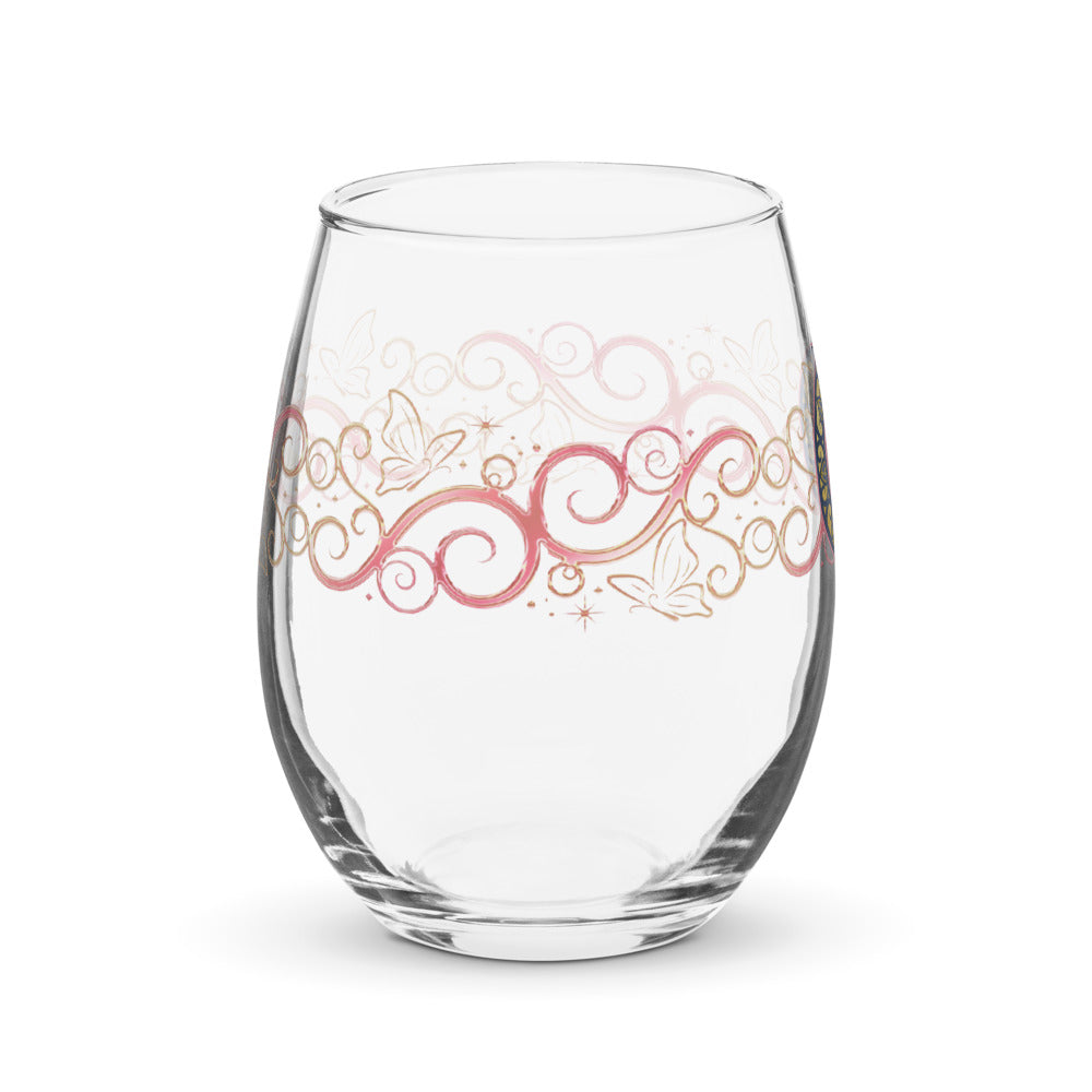 Wicked Glinda Badge Stemless Wine Glass