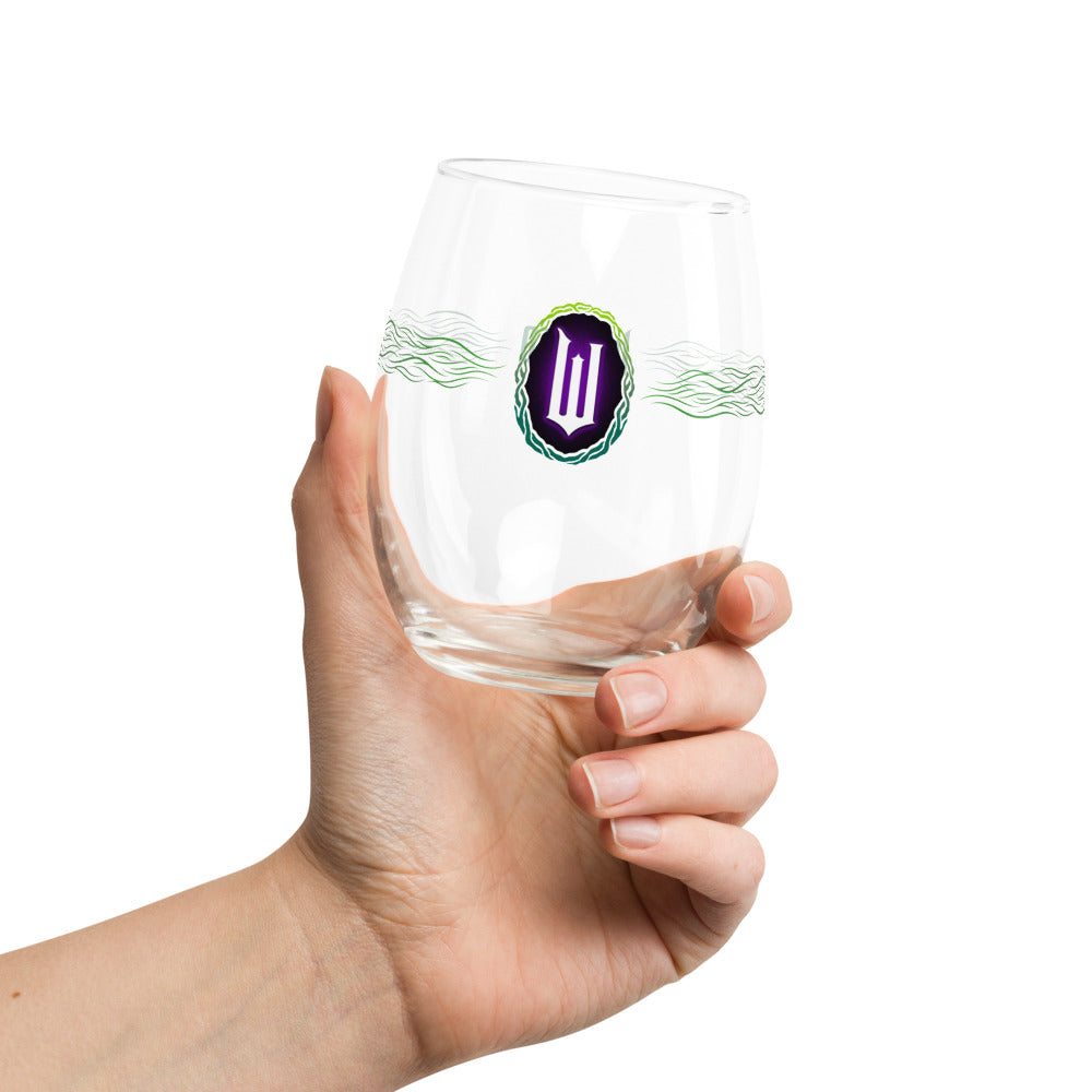 Wicked Elphaba Badge Stemless Wine Glass