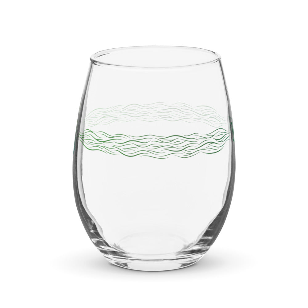 Wicked Elphaba Badge Stemless Wine Glass