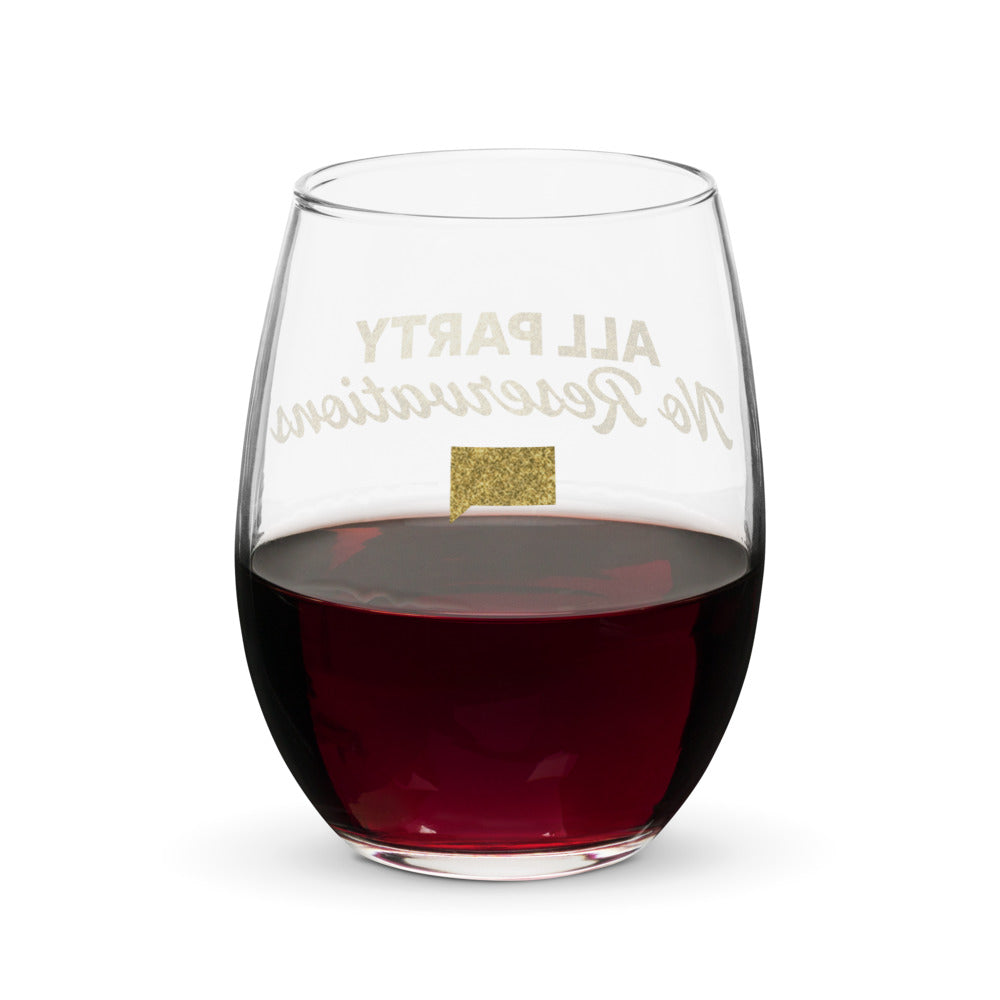 Southern Hospitality All Party, No Reservations Stemless Wine Glass