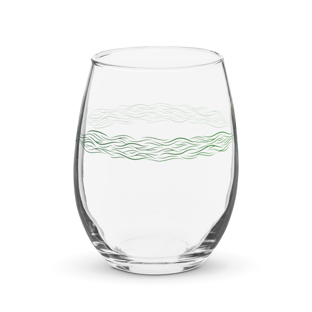 Wicked Elphaba Badge Stemless Wine Glass