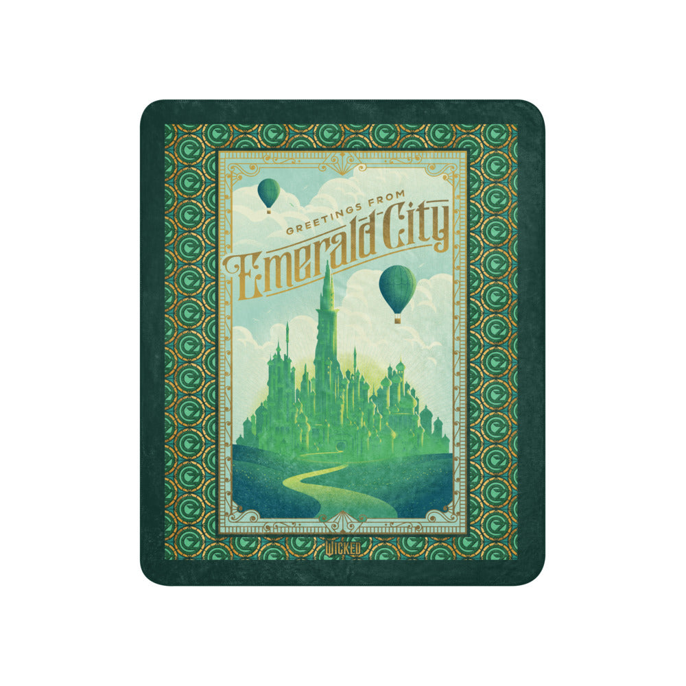 Wicked Greetings From Emerald City Sherpa Blanket