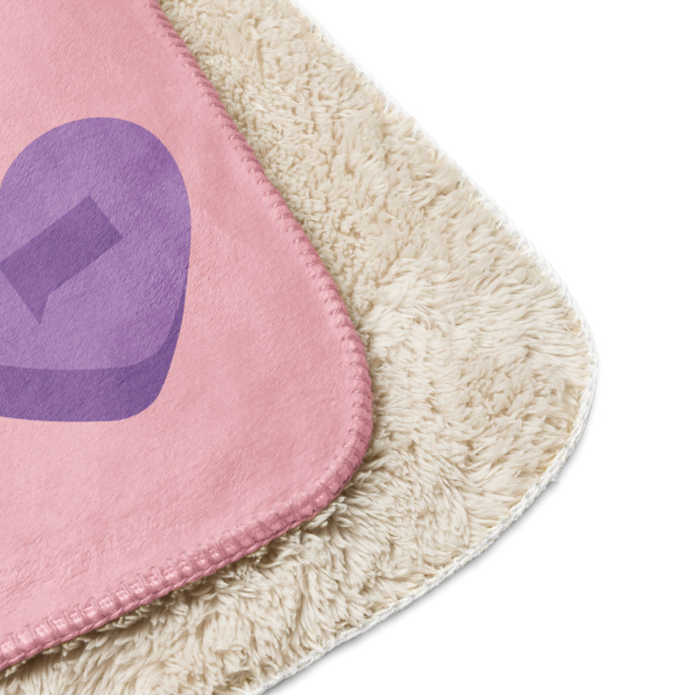 Bravo Conversation Hearts Sherpa Blanket