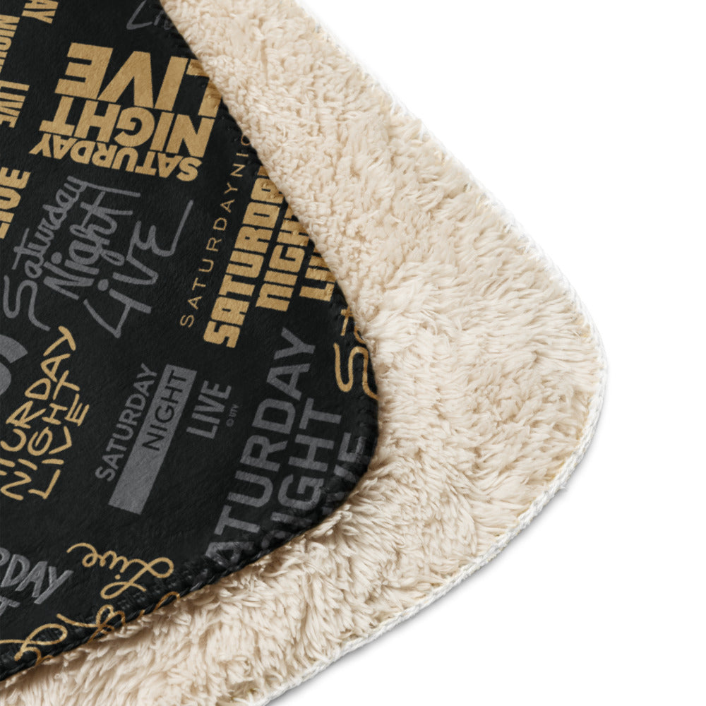 Saturday Night Live Legacy Logo Sherpa Blanket