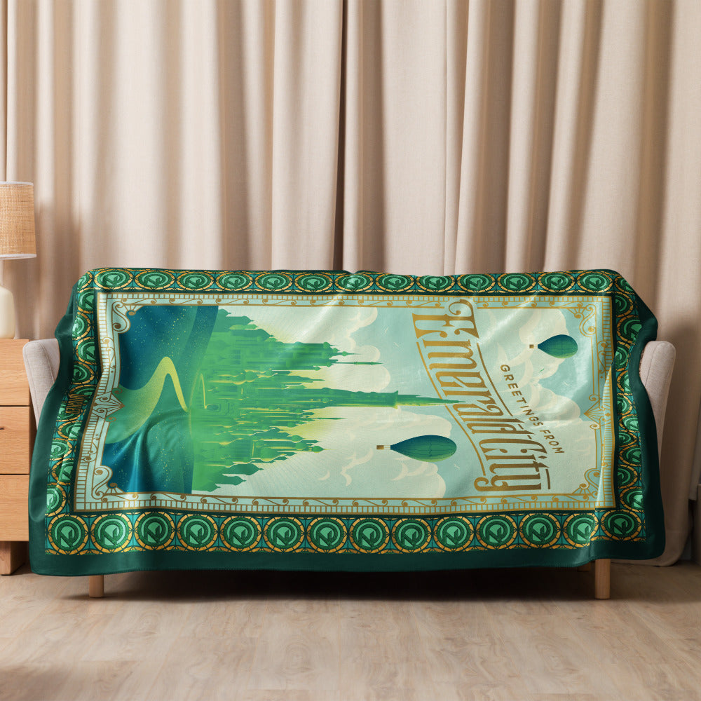 Wicked Greetings From Emerald City Sherpa Blanket