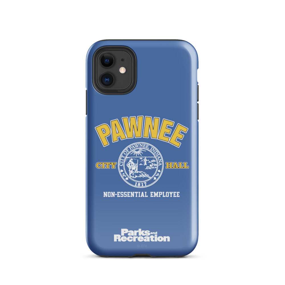 Parks and Recreaction Non-Essential Employee Badge iPhone Case