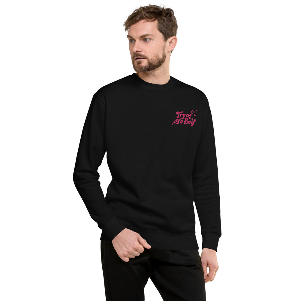 Parks and Recreation Treat Yo Self Embroidered Crewneck