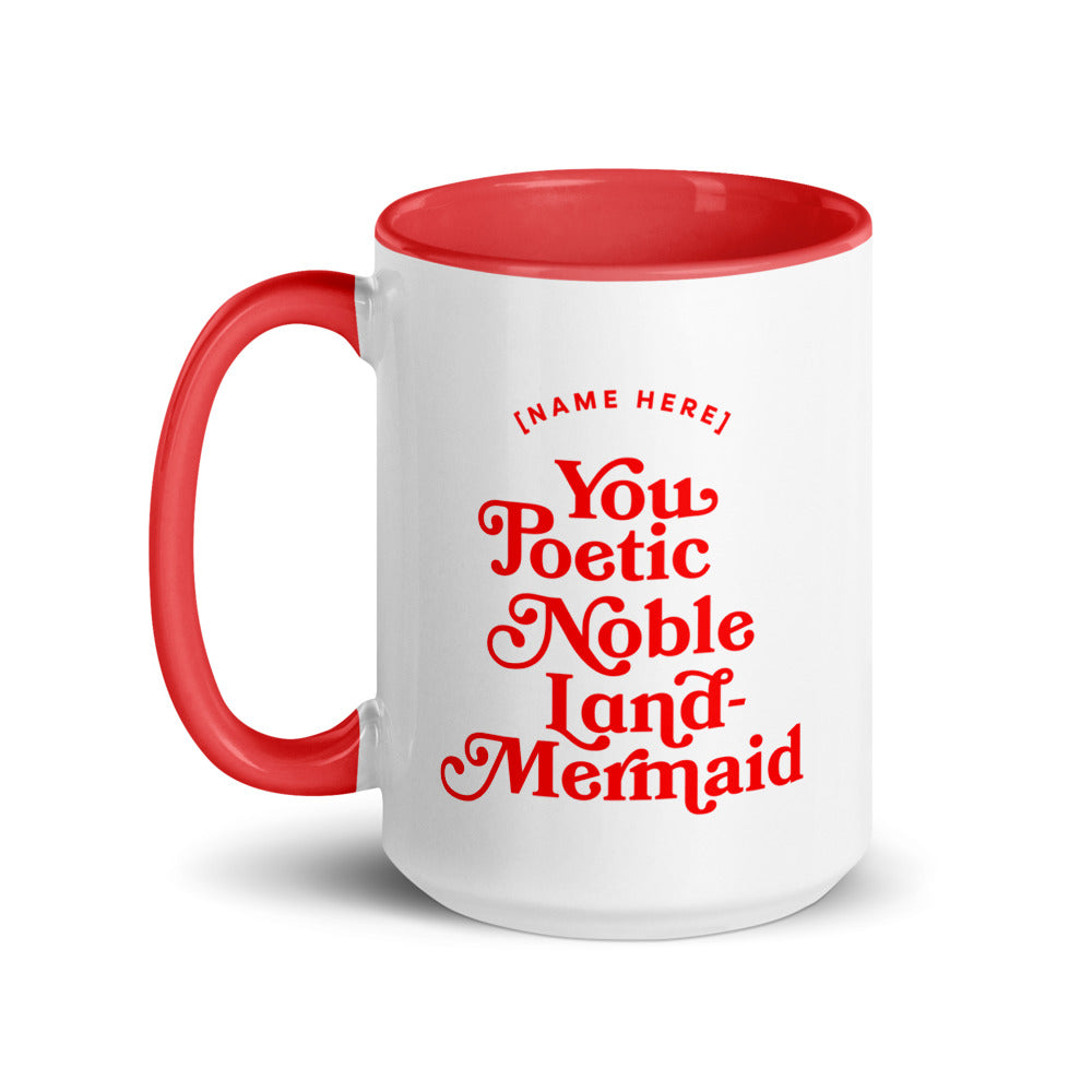 Parks and Recreation Poetic Noble Land Mermaid Personalized Mug