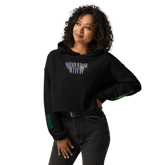 Wicked Not Your Basic Witch Cropped Hoodie