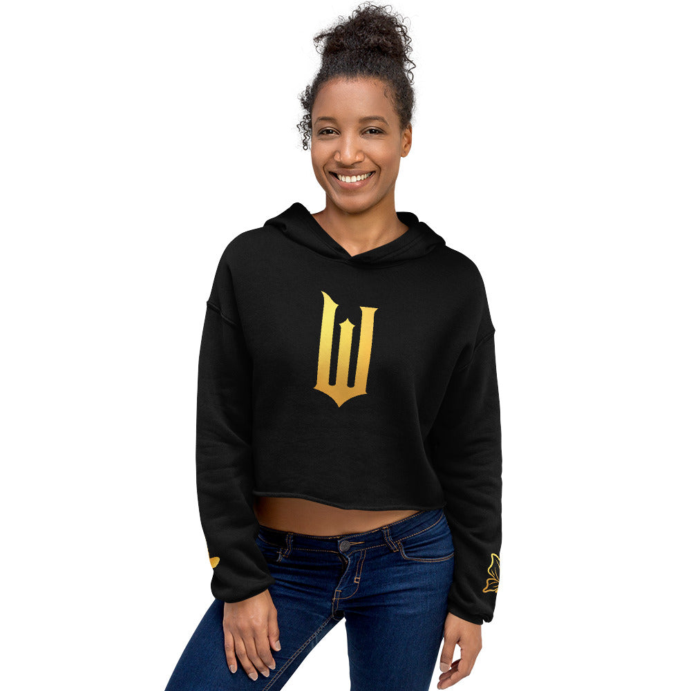 Wicked Gold "W" Women's Cropped Hoodie