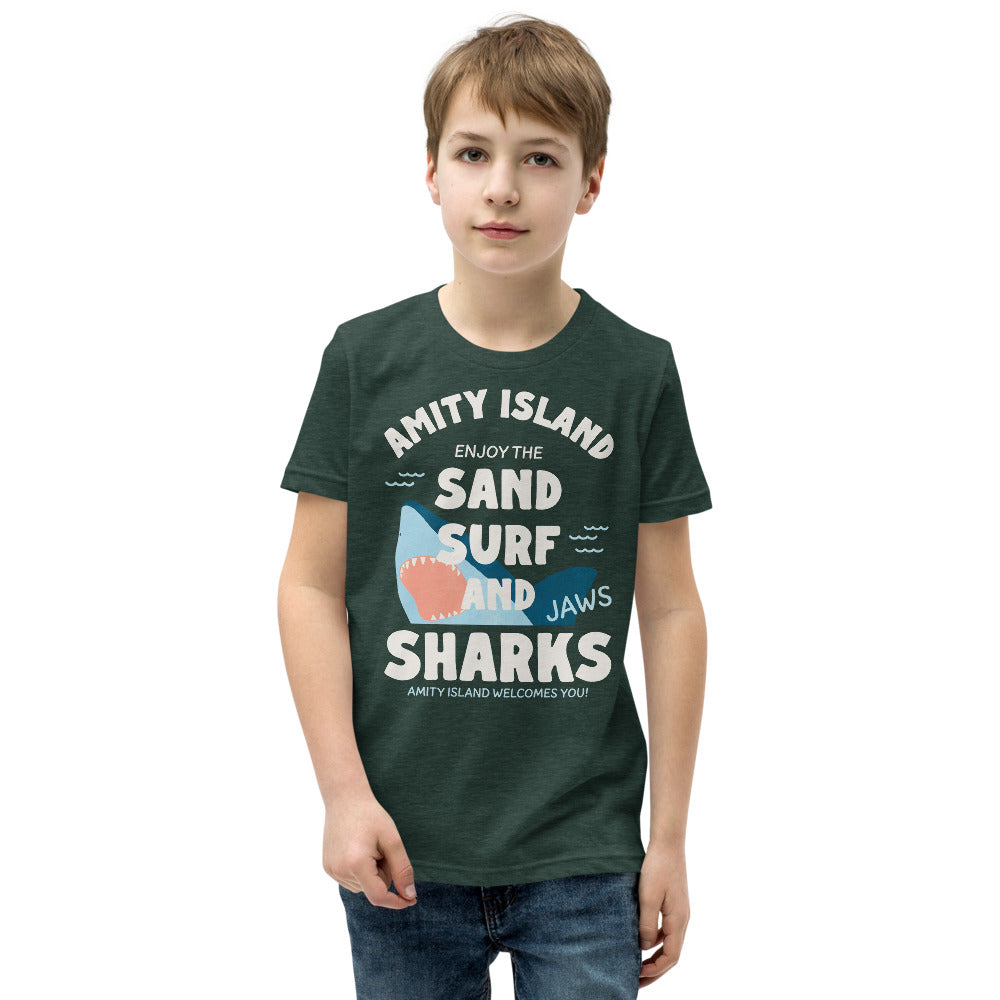 Jaws Sand Surf & Sharks Kids Unisex T-Shirt