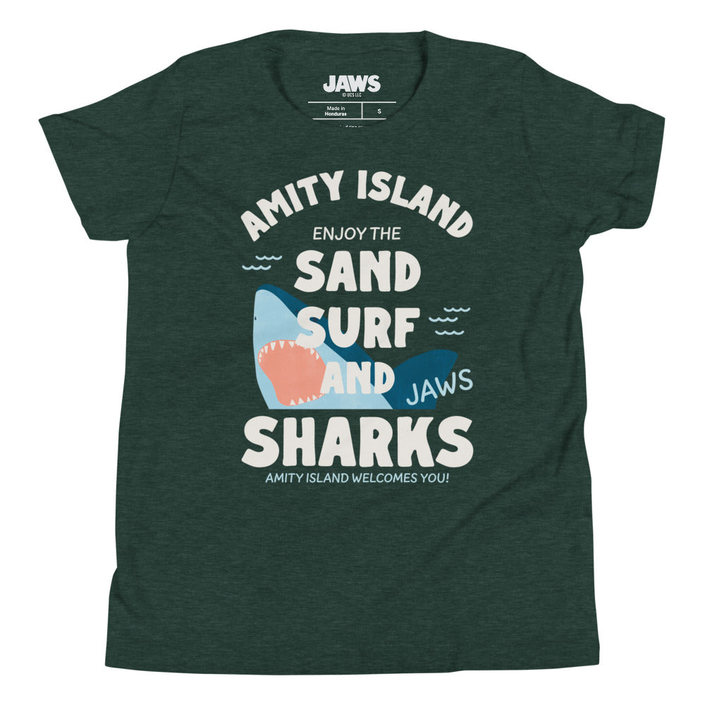 Jaws Sand Surf & Sharks Kids Unisex T-Shirt