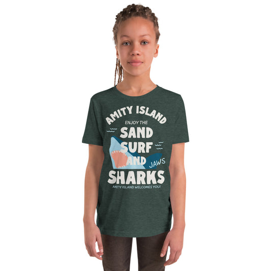 Jaws Sand Surf & Sharks Kids Unisex T-Shirt