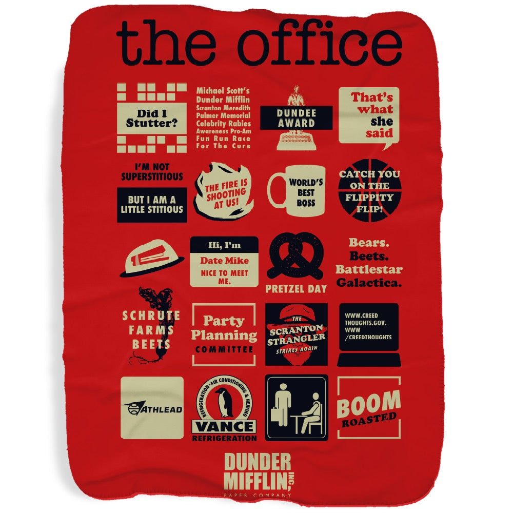 The Office Dunder Mifflin Sherpa Blanket – NBC Store