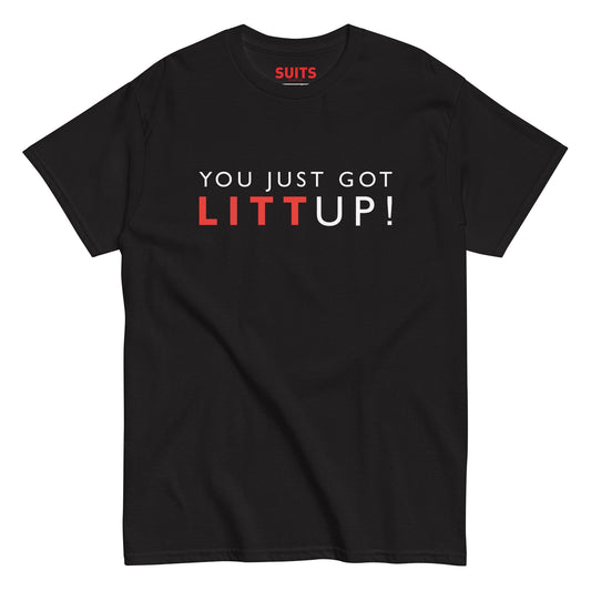 Suits Get Litt Up! Adult Short Sleeve T-Shirt – NBC Store