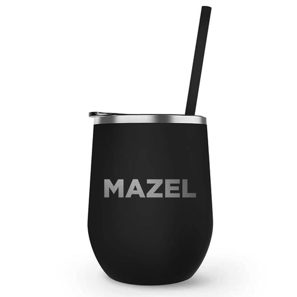 Watch What Happens Live Mazel Personalized Stemless Wine Glasses